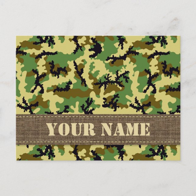 Carte Postale Camouflage des bois (Devant)