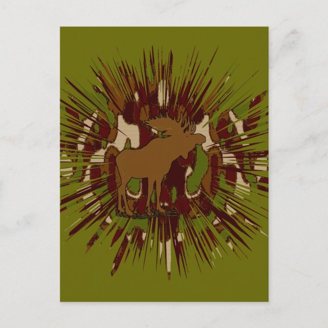 Carte Postale Camouflage Moose Break-out Camo (Devant)