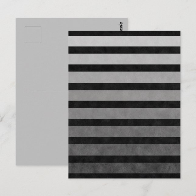 Carte Postale Camouflage Noir Et Gris Tailles De Ligne Texturées (Devant / Derrière)