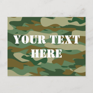 Carte Postale Camouflage pattern design postcards   Personalized