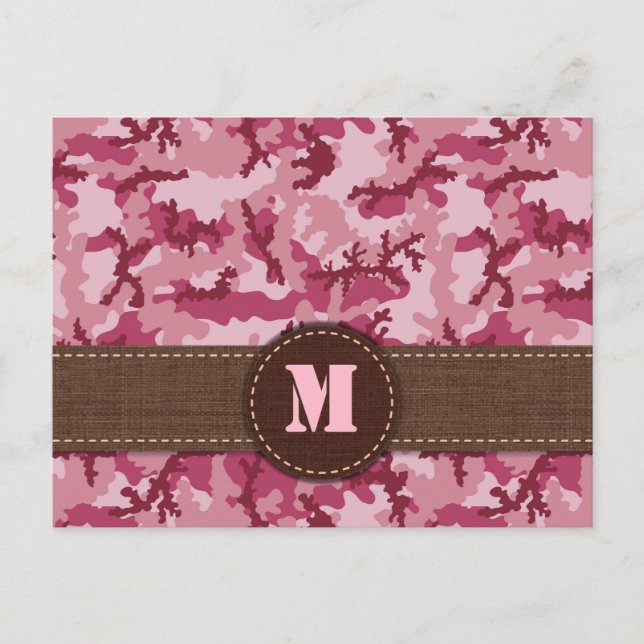 Carte Postale Camouflage rose (Devant)