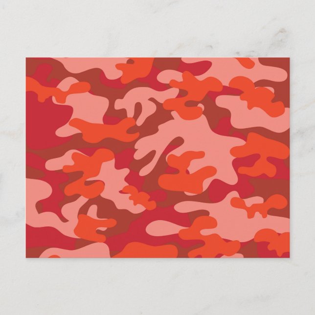 Carte Postale Camouflage rouge (Devant)