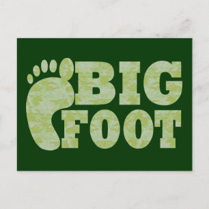 Carte Postale Camouflage vert Texte Bigfoot