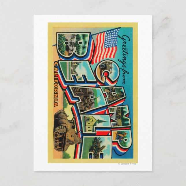 Carte Postale Camp Beale, Californie - Scènes de grandes lettres (Devant)