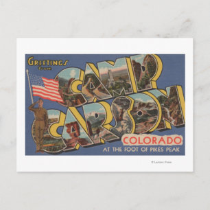 Carte Postale Camp Carson, Colorado - Pikes Peak