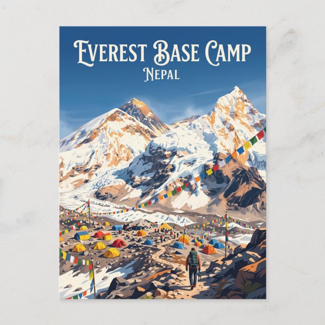 Carte Postale Camp de base de l'Everest Népal (Devant)