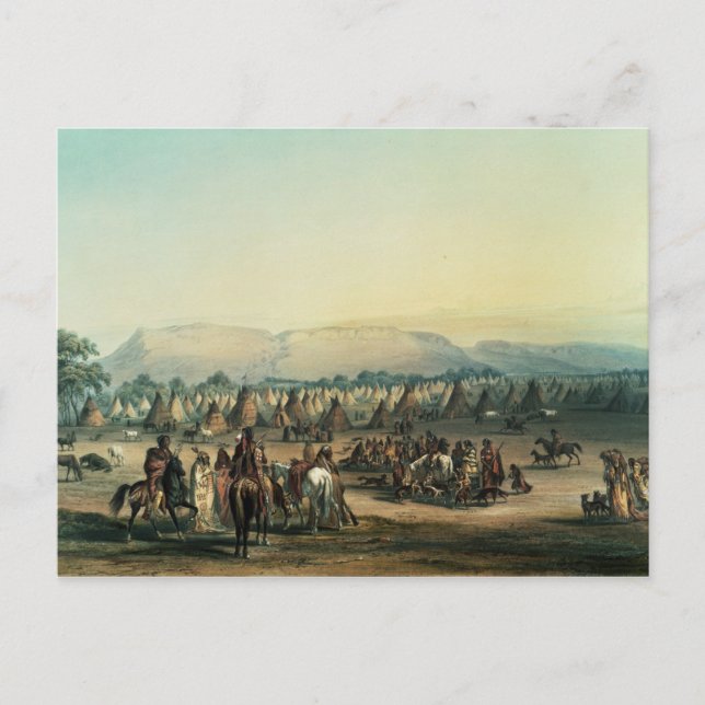Carte Postale Camp des Indiens Piekann (Devant)