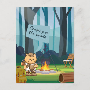 Carte Postale Camp d'été dans les bois