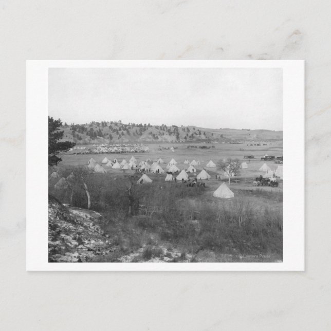 Carte Postale Camp du général Brook près de Pine Ridge (Devant)