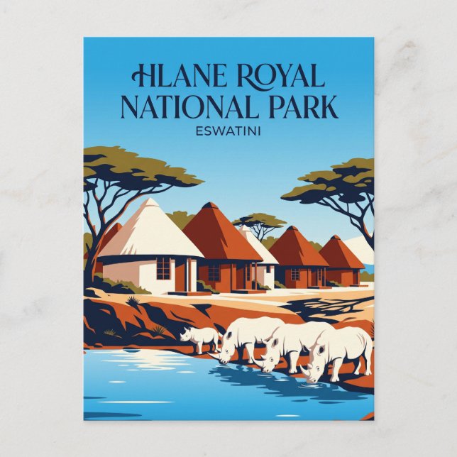 Carte Postale Camp Ndlovu Eswatini (Devant)
