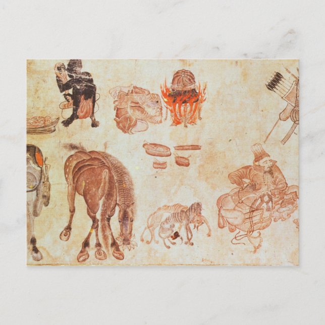 Carte Postale Camp nomade mongol, XVe siècle (Devant)