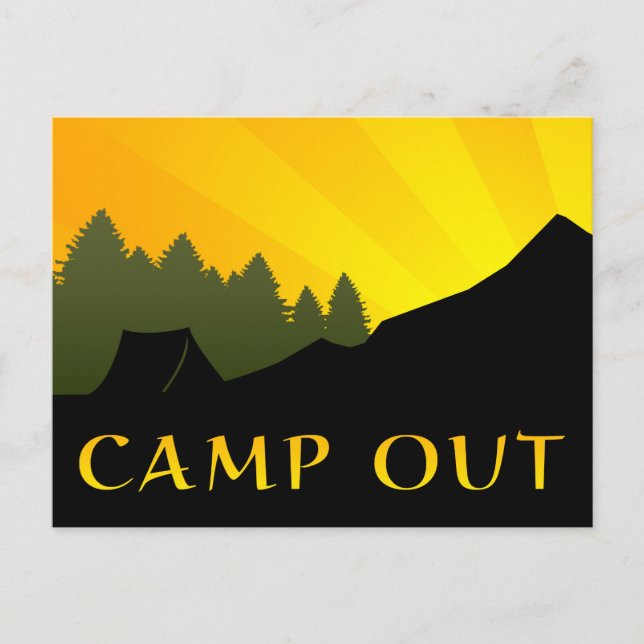 Carte Postale Camp Out Sunset Scene (Devant)