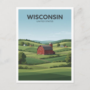 Carte Postale Campagne de la région sans drift Viroqua Wisconsin