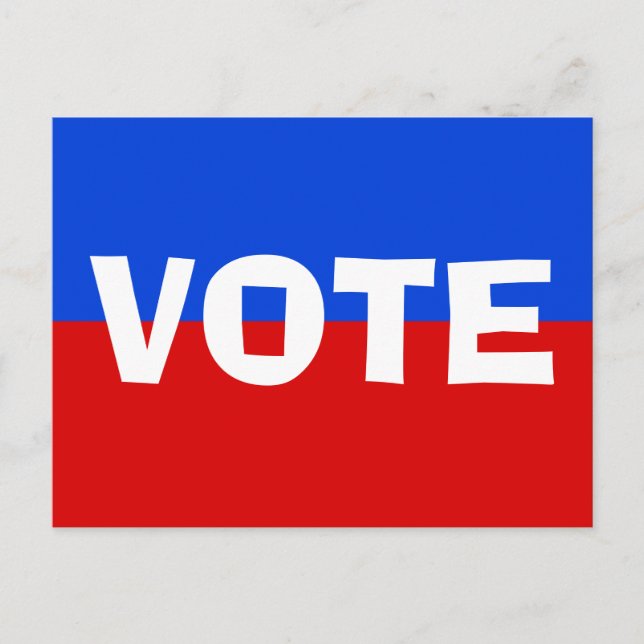 Carte Postale Campagne électorale électorale rouge bleu blanc (Devant)