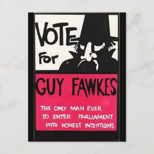 Carte Postale Campagne Guy Fawkes