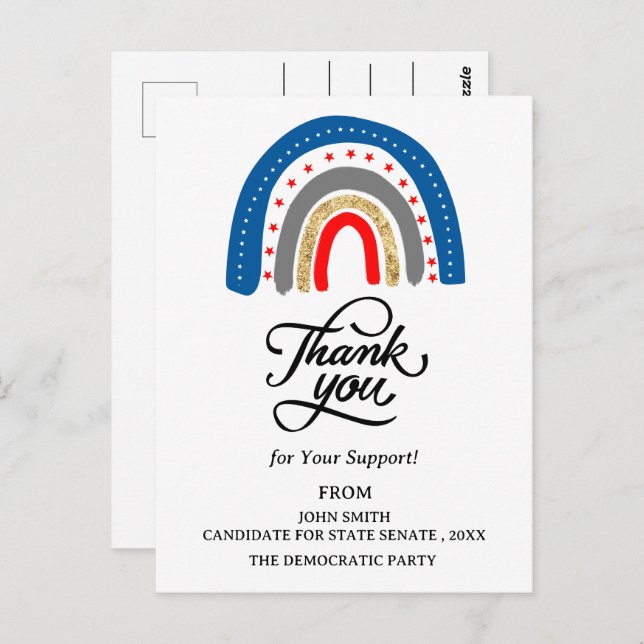 Carte Postale Campagne politique de don de collecte de fonds Rem (Devant / Derrière)