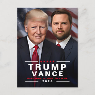 Carte Postale Campagne présidentielle Trump Vance 2024
