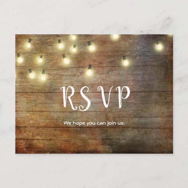 Carte Postale Campagne Rustique | Bois Vintage | Marron (Devant)