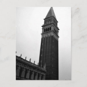 Carte Postale Campanile Piazza San Marco Noir Blanc Italie Tour