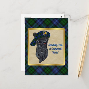 Carte postale Campbell Clan Badge & Tartan