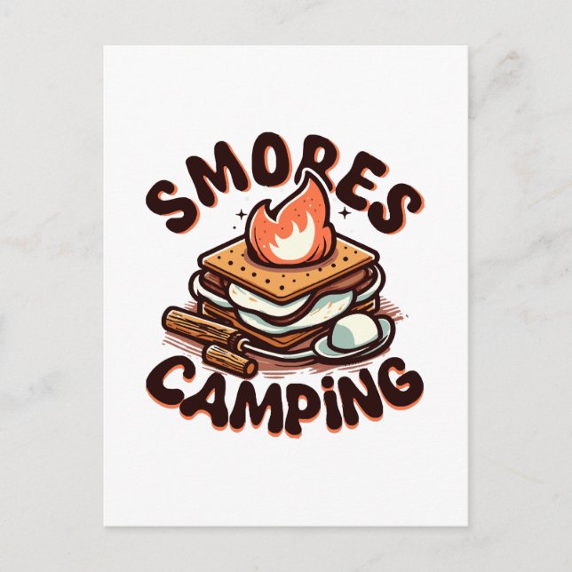Carte Postale campement de smores (Devant)