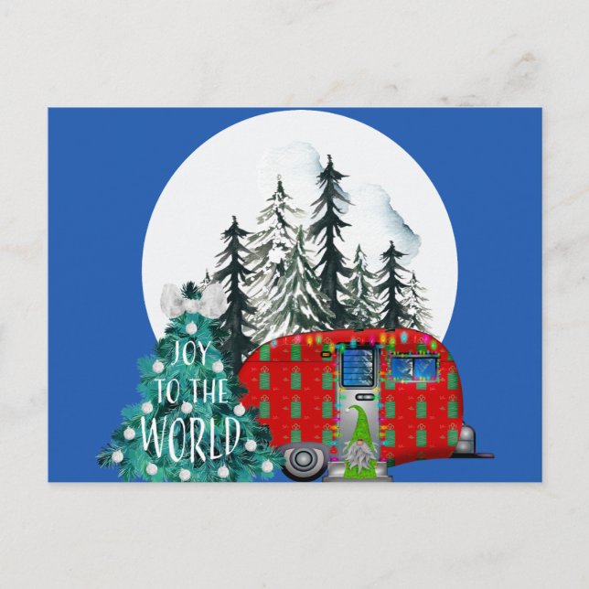 Carte Postale Camper de Noël magique (Devant)