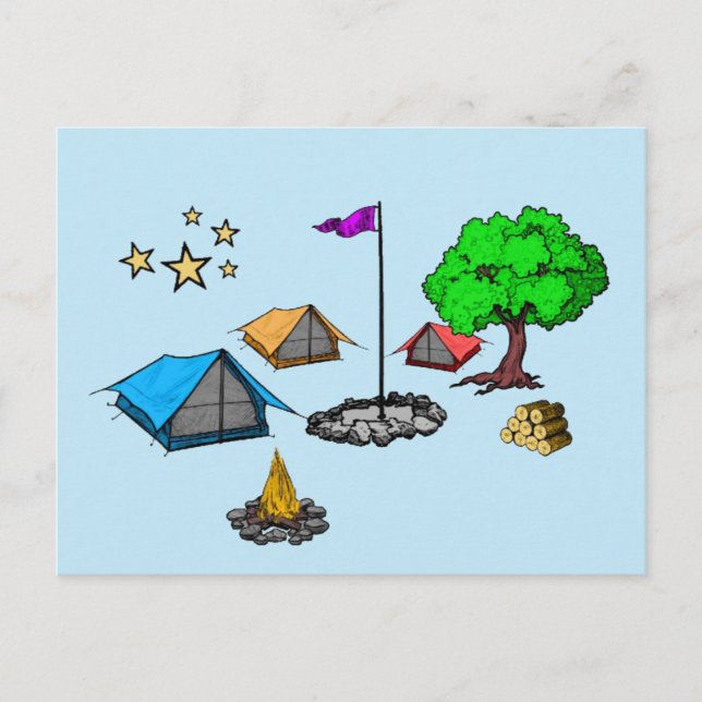Carte postale Camping (Devant)