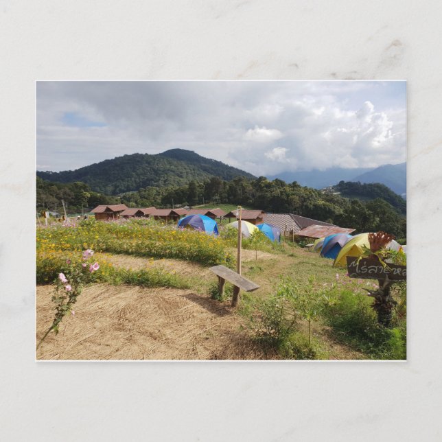 Carte Postale Camping à Chiang Mai Thaïlande (Devant)