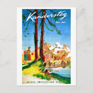 Carte Postale Camping à Kandersteg, Suisse