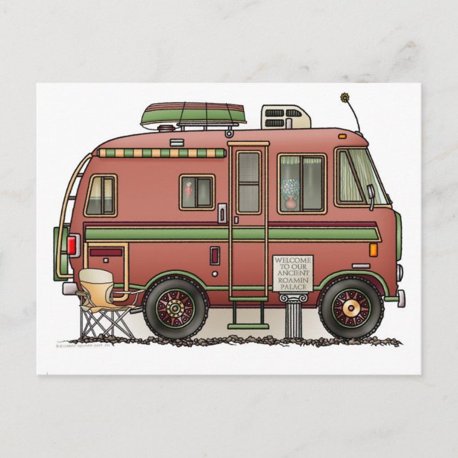 Carte Postale Camping à moteur Travco RV (Devant)