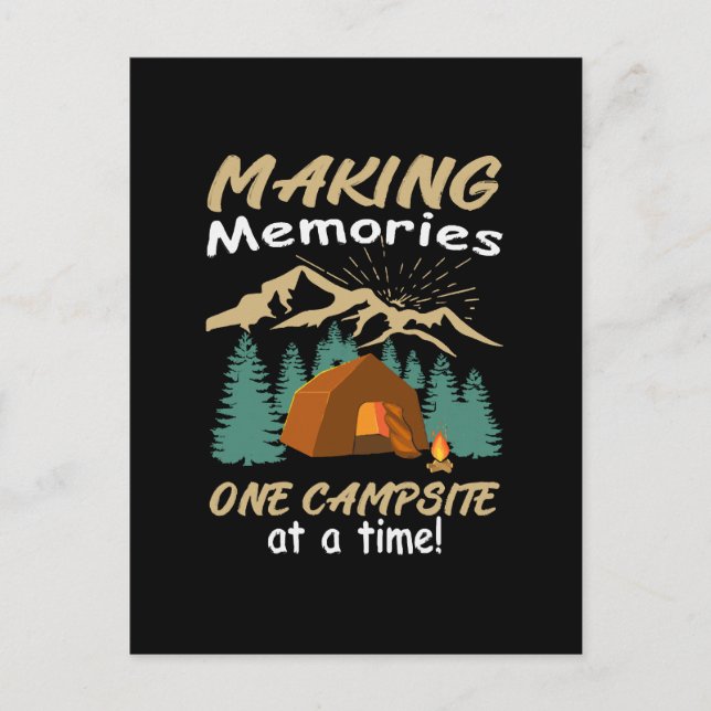 Carte Postale CAMPING Créer des souvenirs (Devant)