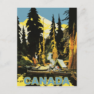 Carte Postale Camping dans la forêt canadienne
