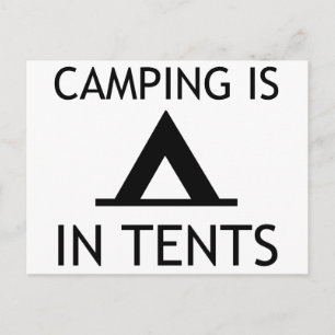 Carte Postale Camping Dans Tentes Amusant Pun