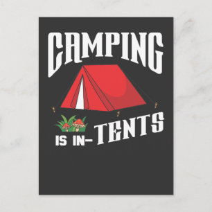 Carte Postale Camping dans tentes Un cadeau amusant pour les cam