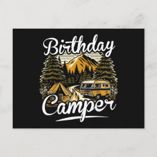 Carte Postale Camping de campeur d'anniversaire