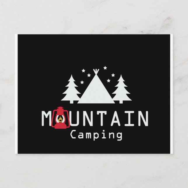 Carte Postale camping en montagne (Devant)