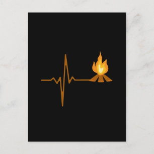 Carte Postale Camping Feu de camp pour les amateurs de camping