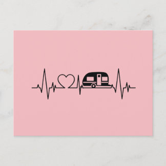 Carte postale Camping Heartbeat
