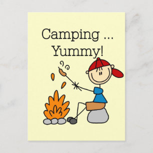 Carte Postale Camping is Yummy T-shirts et Cadeaux