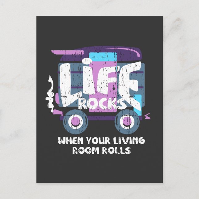 Carte Postale Camping - Life Rocks (Devant)