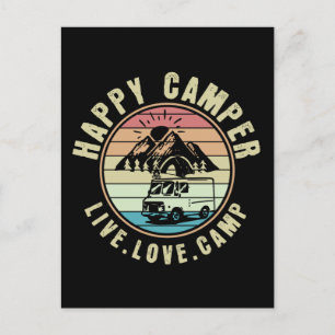 Carte Postale Camping - Live. Amour. Camp extérieur