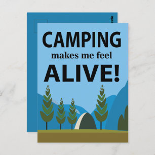 Carte Postale Camping Me Fait Me Sentir Vivant Camping