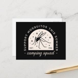 Carte Postale Camping moustique drôle campée sarcasme citations