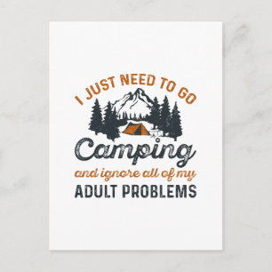Carte Postale Camping Problèmes des adultes