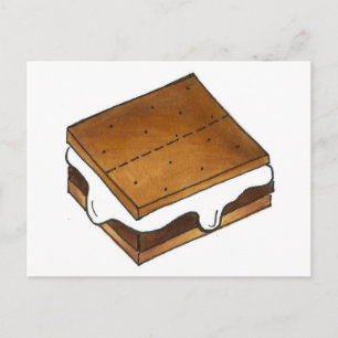 Carte Postale Camping S'mores Chocolat Smore Camping Foodie