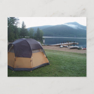 Carte Postale Camping sur le lac Blue Mountain dans les Adironda