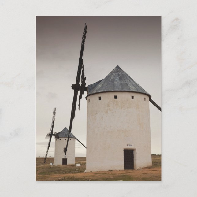 Carte Postale Campo de Criptana, anciens moulins à vent de La Ma (Devant)
