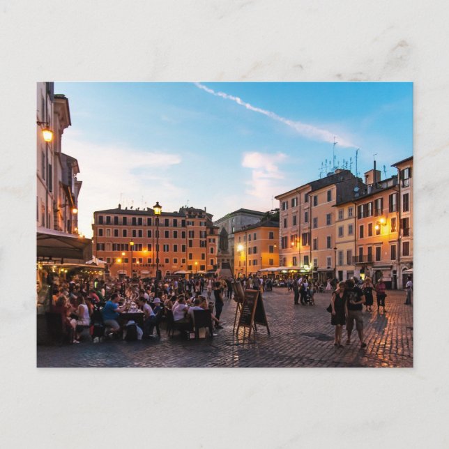 Carte postale Campo de' Fiori Rome | Coucher de so (Devant)