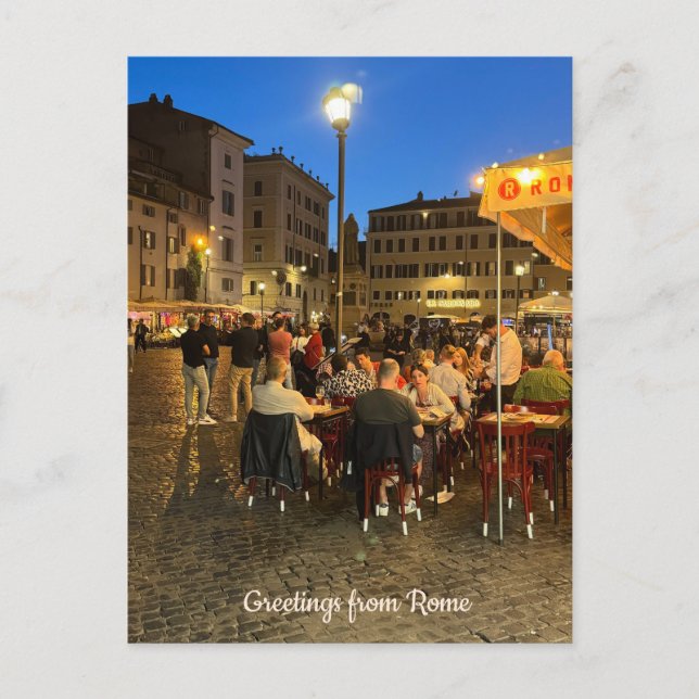 Carte Postale Campo di Fiore, Rome, Italie Design (Devant)