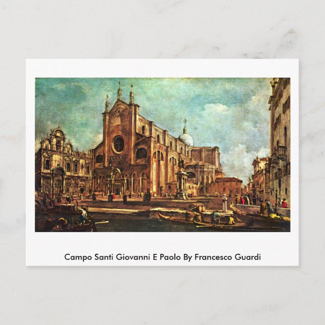 Carte Postale Campo Santi Giovanni E Paolo Par Francesco Guardi (Devant)